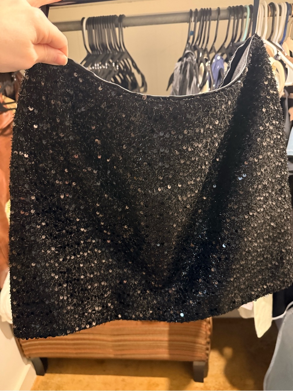 NWT Commense sequin embellished tweed mini skirt - Picture 7 of 7
